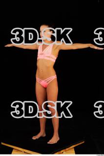 Whole body pink underwear modeling t pose of Eveline Dellai…